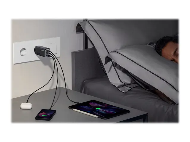 Anker - Strømadapter 120 watt 5 A PowerIQ 4.0 3 utgangskontakter (...