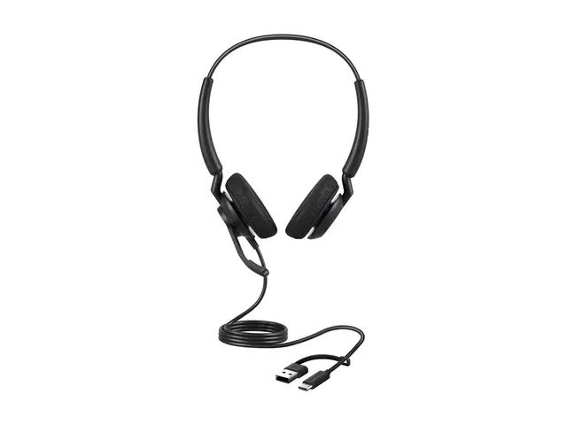 Jabra Engage 40 Stereo - Hodesett on-ear kablet USB-C, USB-A lydis...
