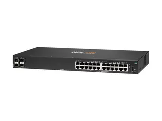 HPE Aruba 6000 24G 4SFP Switch - Switch - L3 Styrt - 24 x 10/100/1000 + 4 x Gigabit SFP - side til side-luftflyt - rackmonterbar - AC 100 - 127 V / 200 - 240 V