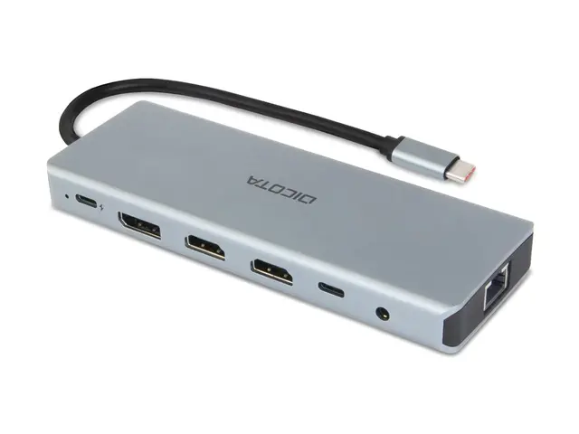 DICOTA - dokkingstasjon - USB-C - DP, HDMI - 1GbE