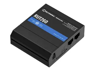 Teltonika RUT260 - Tr&#229;dl&#248;s ruter WWAN 2,4 GHz - 3G, 4G - DIN-skinnemonterbar