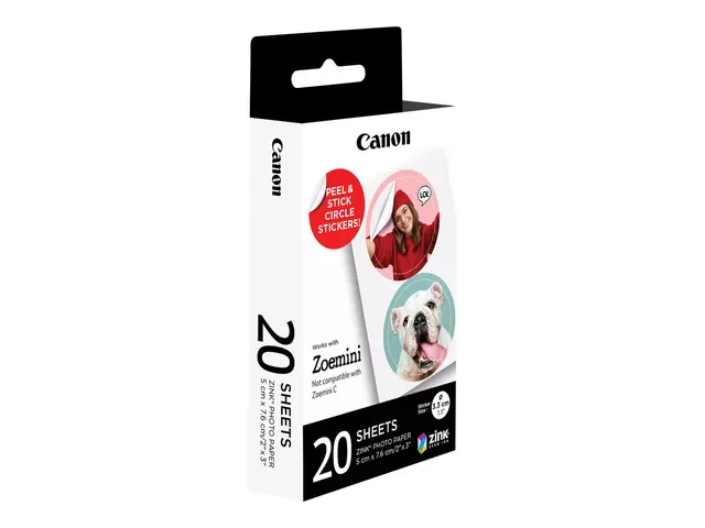 Canon ZINK - Selv-adhesiv 33 mm-diameter 40 etikett(er) (20 ark x ...