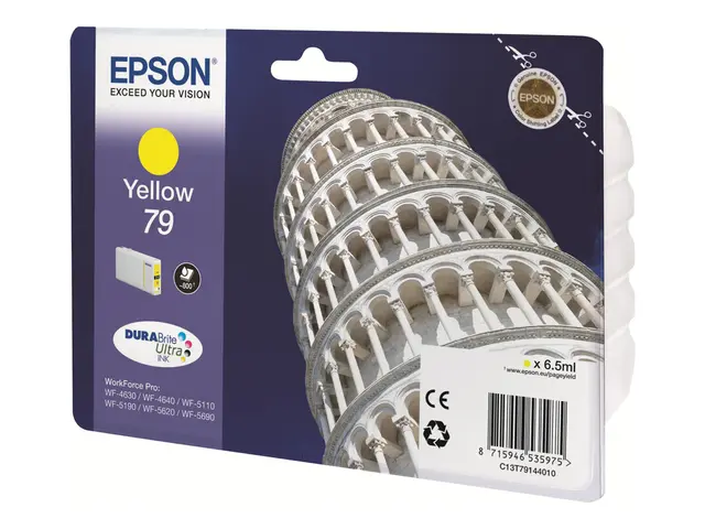 Epson 79 - 6.5 ml - gul - original - blekkpatron - for WorkForce P...