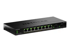 NETGEAR GS310TPv2 - Switch - 2+/L3 Lite smart - 8 x 10/100/1000 (PoE+) + 2 x SFP - stasjonær, veggmonterbar - PoE+ (55 W)