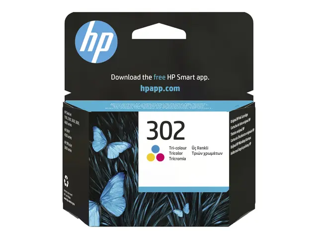 HP 302 - 4 ml farge (cyan, magenta, gul) original blekkpatron for ...