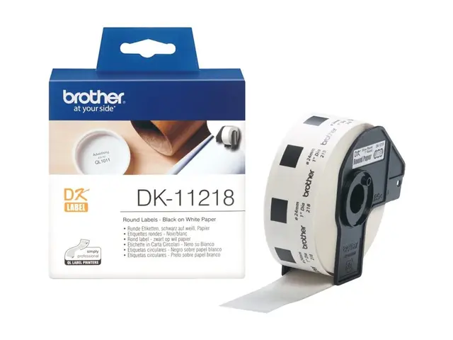 Brother DK-11218 - Svart på hvitt Rull (2,4 cm) 1000 stk (1 rull(e...