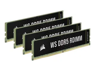 CORSAIR WS - DDR5 - sett - 64 GB: 4 x 16 GB DIMM 288-pin - 6000 MHz / PC5-48000 - CL40 - 1.35 V - registrert - ECC