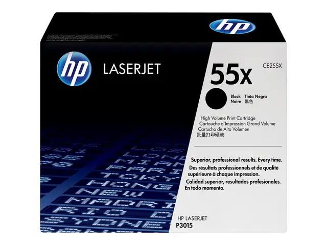 HP 55X - Høy ytelse svart original LaserJet tonerpatron (CE255X) f...