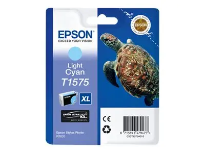 Epson T1575 - 25.9 ml - lys cyan - original - blister - blekkpatro...