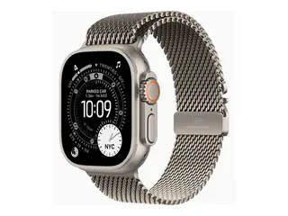 Apple Watch Ultra 3 - 49 mm - naturlig titan Ja smartklokke med fint strikket l&#248;kke - b&#229;ndbredde: M - 64 GB - LTE, NFC, Wi-Fi 4, UWB, Bluetooth - 5G - 61.6 g