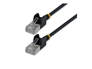 Startech - Koblingskabel - RJ-45 (hann) til RJ-45 (hann) 1.5 m - 3.7 mm - U/FTP - CAT 6a - ultra-slim, uten hindringer, strandet kobber - svart