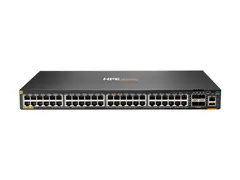 HPE Aruba Networking CX 6200F 48G Class 4 PoE 4SFP 740W Switch Switch - Max. Stacking Distance 10 km - L3 - Styrt - 48 x 10/100/1000 (PoE+) + 4 x 100/1000 SFP - front og side til bakside - rackmonterbar - PoE+ (740 W)