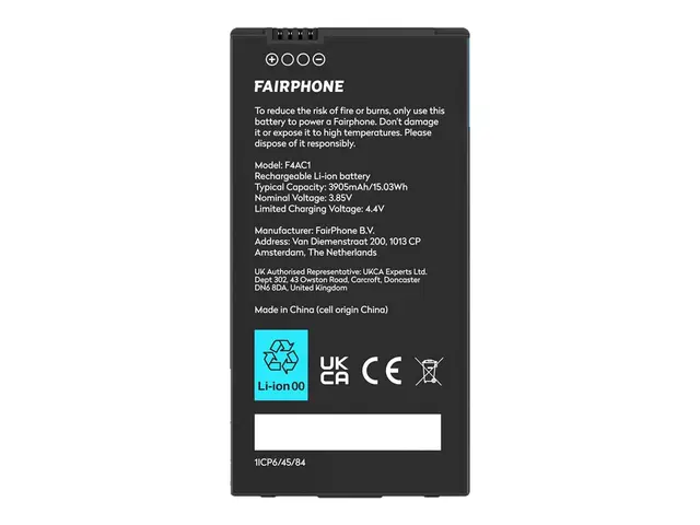Fairphone - Batteri Li-Ion 3905 mAh 15.03 Wh for 4