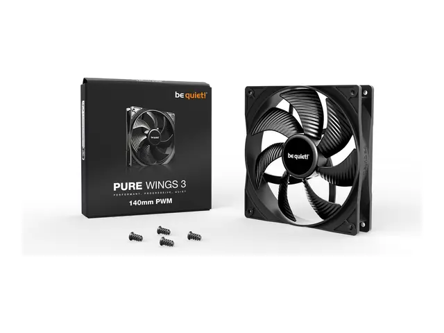 be quiet! Pure Wings 3 - Kabinettvifte 140 mm svart