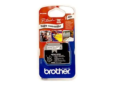Brother M-K231BZ - Svart på hvitt Rull (1,2 cm x 8 m) 1 kassett(er...