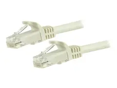 Startech 3m CAT6 Ethernet Cable, 10 Gigabit Snagless RJ45 650MHz 100W PoE Patch Cord, CAT 6 10GbE UTP Network Cable w/Strain Relief, White, Wiring is UL Certified/TIA Category 6 - 24AWG (N6PATC3MWH) - koblingskabel - 3 m - hvit