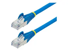 StarTech.com 1m CAT6a Ethernet Cable Blue - Low Smoke Zero Halogen (LSZH) - 10GbE 500MHz 100W PoE++ Snagless RJ-45 w/Strain Reliefs S/FTP Network Patch Cord - koblingskabel - 1 m - blå