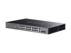TP-Link Omada ES228GMP V1.6 - Switch - Styrt 24 x 10/100/1000 (PoE+) + 2 x 10/100/1000 + 2 x Gigabit SFP - rackmonterbar - PoE+ (384 W)