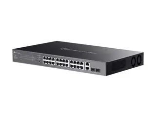 TP-Link Omada ES228GMP V1.6 - Switch - Styrt 24 x 10/100/1000 (PoE+) + 2 x 10/100/1000 + 2 x Gigabit SFP - rackmonterbar - PoE+ (384 W)