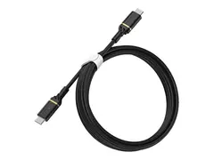 OtterBox Fast Charge Cable Standard USB-kabel - 24 pin USB-C (hann) til 24 pin USB-C (hann) - USB 2.0 - 2 m - svart glimt