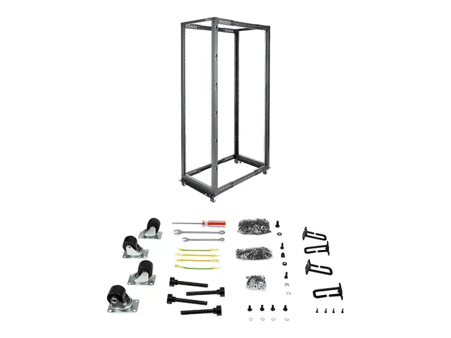 StarTech.com 42U 19" Open Frame Server Rack, 4 Post Adjustable Dep...