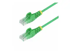 StarTech.com 1m Green Slim CAT6 Ethernet Cable, Snagless, 28AWG, LSZH Koblingskabel - RJ-45 (hann) til RJ-45 (hann) - 1 m - 3.6 mm - UTP - CAT 5/5e/6 - IEEE 802.3bt - halogenfri, uten hindringer - grønn