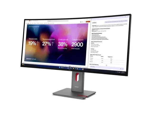 Lenovo ThinkVision P40WD-40 - LED-skjerm kurvet - 40" (39.7" synlig) - 5120 x 2160 5K @ 120 Hz - IPS - 400 cd/m² - 2000:1 - HDR10 - 4 ms - Thunderbolt 4, HDMI, DisplayPort - høyttalere - eklipsesvart 