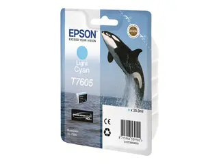 Epson T7605 - 26 ml - lys cyan - original blister - blekkpatron - for SureColor P600, SC-P600