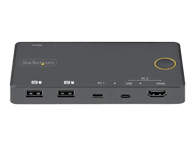 StarTech.com 2 Port Hybrid USB-A + HDMI & USB-C KVM Switch, Single...