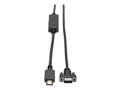Eaton Tripp Lite Series HDMI to VGA Active Adapter Cable (HDMI to Low-Profile HD15 M/M), 10 ft. (3.1 m) Adapterkabel - HDMI hann til HD-15 (VGA) hann - 3.05 m - skjermet - svart - tommelskruer