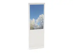 HI-ND Mini Single Totem 50&quot; - Stativ - for digitalsignerings-LCD-panel enkel - metall, pleksi - hvit, RAL 9003 - skjermst&#248;rrelse: 50&quot; - plassering p&#229; gulv - for Samsung QB50B, QB50R, QM50B, QM50R