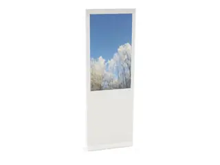HI-ND Mini Single Totem 50&quot; - Stativ - for digitalsignerings-LCD-panel enkel - metall, pleksi - hvit, RAL 9003 - skjermst&#248;rrelse: 50&quot; - plassering p&#229; gulv - for Samsung QB50B, QB50R, QM50B, QM50R
