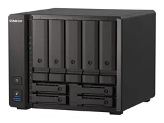 QNAP TS-H973AX-32G - NAS-server - 9 br&#248;nner SATA 6Gb/s - RAID 0, 1, 5, 6, 10, 50, JBOD, 60, RAID TP - RAM 32 GB - 2.5 Gigabit Ethernet / 10 Gigabit Ethernet - iSCSI st&#248;tte