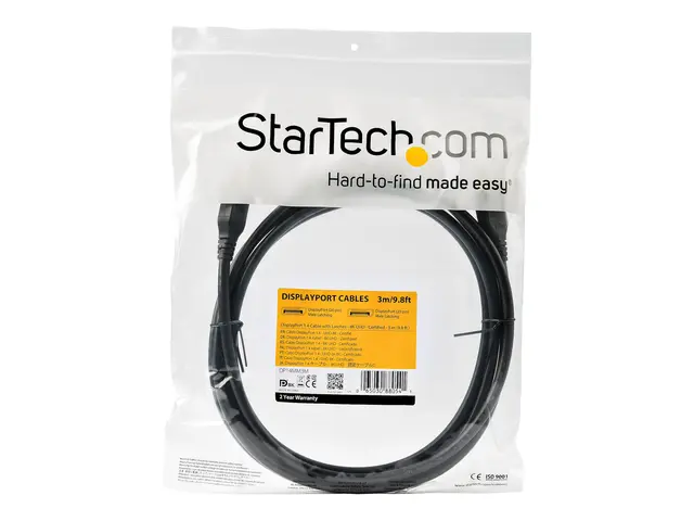 StarTech.com 10ft/3m VESA Certified DisplayPort 1.4 Cable, 8K 60Hz...