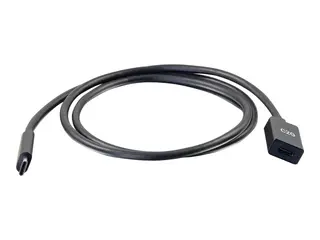 C2G 3ft USB C Extension Cable - USB C to USB C Extension Cable USB 3.1 Gen 2 - 10Gbps - M/F - USB-forlengelseskabel - USB-C (hann) til USB-C (hunn) - USB 3.1 Gen 2 / Thunderbolt 3 - 3 A - 91.4 cm - formstøpt - svart