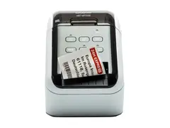 Brother QL-810Wc - Etikettskriver - tofarget (monokrom) direktetermisk - Rull (6,2 cm) - 300 x 600 dpi - inntil 110 etiketter/min - USB 2.0, Wi-Fi(n) - kutter - skinnende svart, hvit