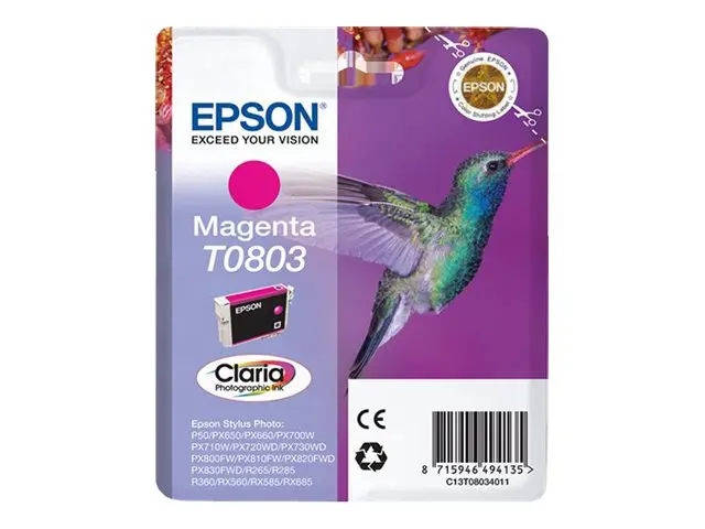 Epson T0803 - Magenta - original - blære med RF/lyd-alarm - blekkp...