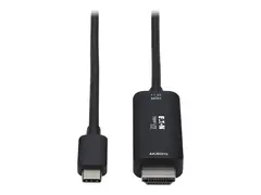 Eaton Tripp Lite Series USB C to HDMI Adapter Cable, 4K 60Hz, HDR, HDCP 2.2, DP 1.4 Alt Mode, Black, 3ft Video/lydkabel - 24 pin USB-C hann til HDMI hann - 91 cm - svart - 4K-støtte