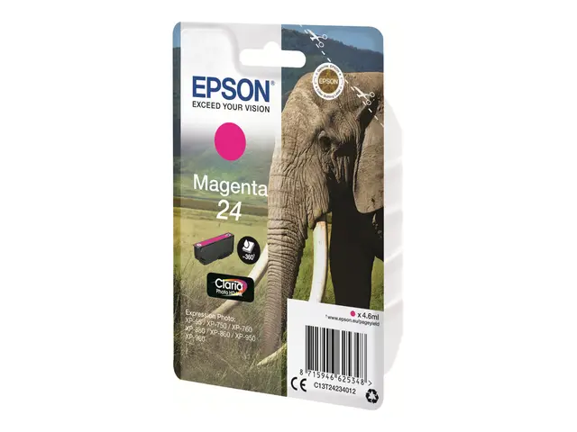 Epson 24 - 4.6 ml - magenta - original - blære med RF-alarm - blek...