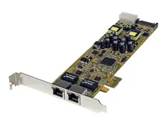 Startech Dual Port PCI Express Gigabit Ethernet Network Card Adapter 2 Port PCIe NIC 10/100/100 Server Adapter with PoE PSE (ST2000PEXPSE) - Nettverksadapter - PCI Express x1 - Gigabit Ethernet x 2