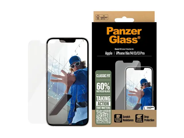 PanzerGlass - Skjermbeskyttelse for mobiltelefon klassisk passform...