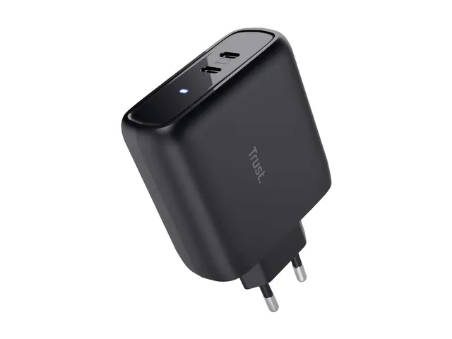 Trust Maxo - Strømadapter 65 watt 3 A PD 3.0 2 utgangskontakter (U...