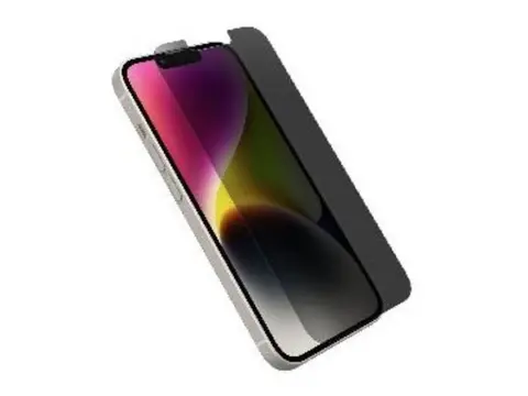 OtterBox Premium Pro - Skjermbeskyttelse for mobiltelefon antimikrobiell - glass - med personvernsfilter - for Apple iPhone 13, 13 Pro, 14