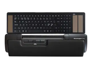 Mousetrapper Delta Extended - Sentral pekeenhet ergonomisk - 7 knapper - kablet - USB - svart - med Mousetrapper Type Keyboard