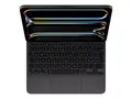 Apple Magic Keyboard - Tastatur og folioveske med styrepute - bakbelysning - Apple Smart connector - QWERTY - Norsk - svart - for 11-inch iPad Pro (M4, M5)