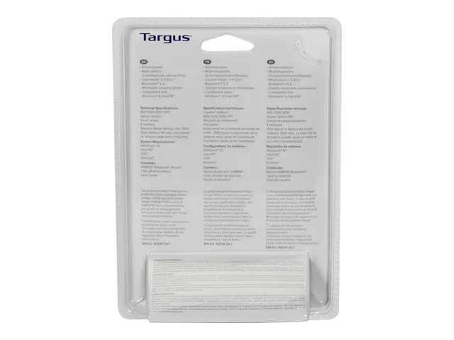 Targus - Mus - antimikrobielt middel - høyre- og venstrehåndet - t...