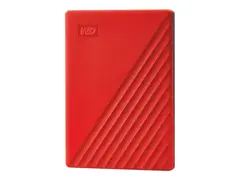 WD My Passport WDBYVG0020BRD - Harddisk - kryptert 2 TB - ekstern (b&#230;rbar) - USB 3.2 Gen 1 - 256-bit AES - r&#248;d