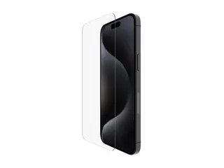 Belkin ScreenForce - Skjermbeskyttelse for mobiltelefon herdet glass, behandlet - glass - for Apple iPhone 15 Pro Max