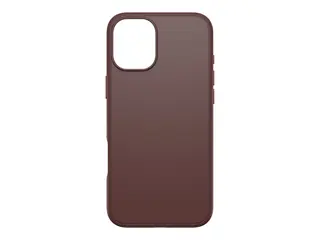 OtterBox Symmetry Series - Baksidedeksel for mobiltelefon MagSafe-samsvar - polykarbonatlag, termoplastisk elastomer (TPE) - mursteinsrød - for Apple iPhone 16 Plus