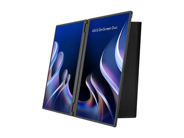 ASUS ZenScreen Duo MB14FCD - Dual LCD-skjerm 14" - portabel - 1920 x 1200 WUXGA @ 60 Hz - IPS - 350 cd/m² - 1200:1 - HDR10 - 5 ms - Mini HDMI, 2xUSB-C - svart 